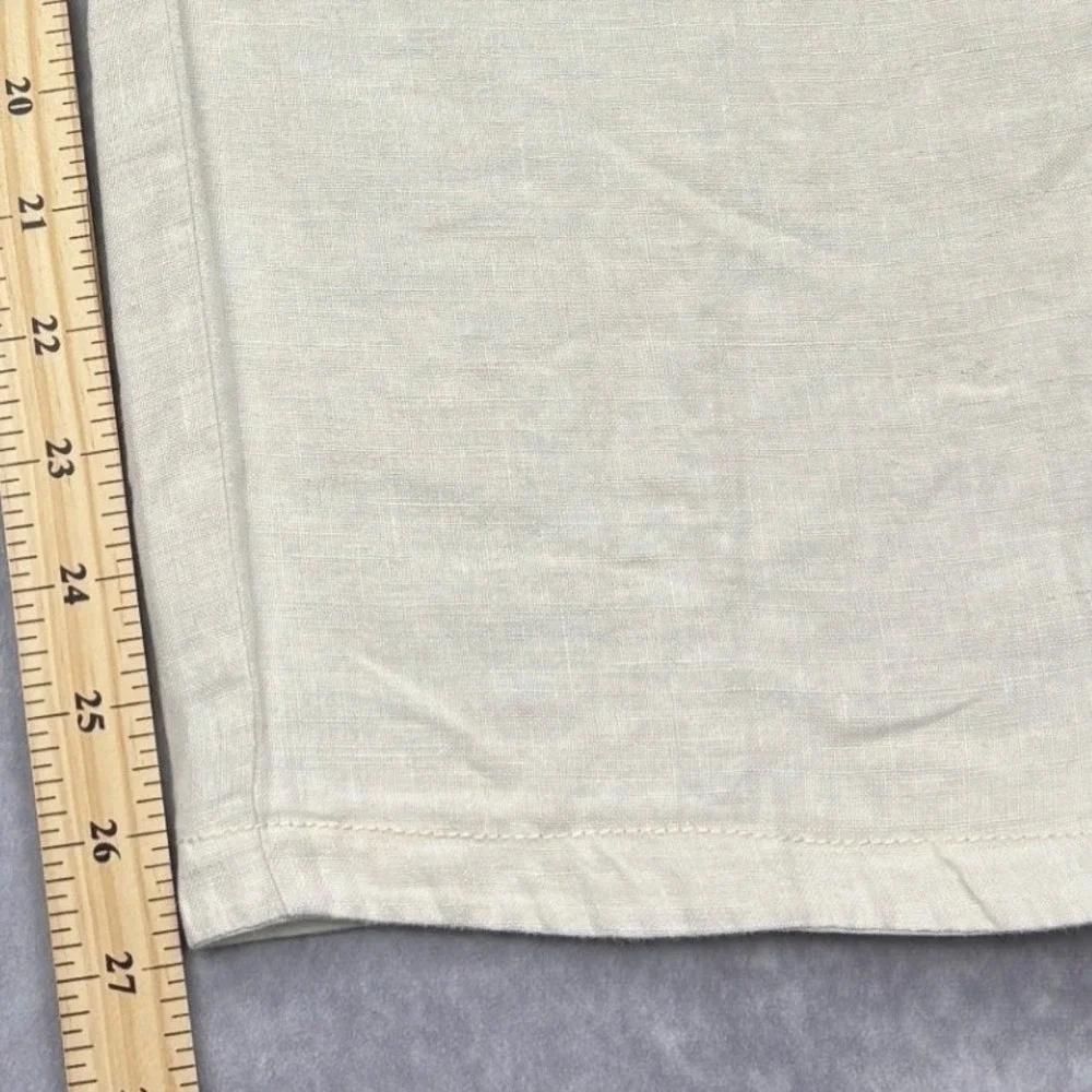 Tommy Bahama Relax Linen Cargo Pants Mens XL Oatmeal Beige Beach Trousers Casual
